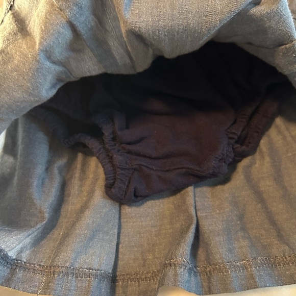 Blue Denim Skirt with Embroidered Logo - Picture 3 of 7